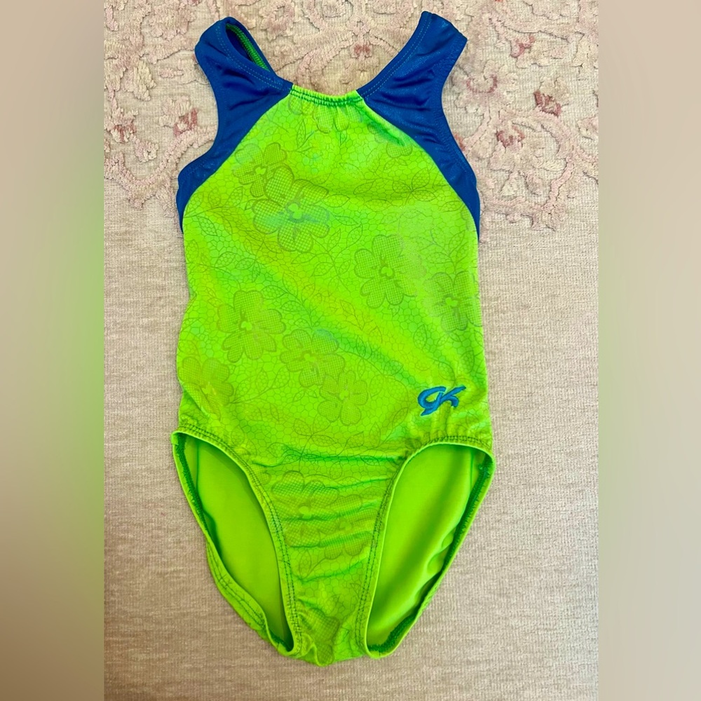 Lime Green/Royal Blue GK Workout Leo Size CM